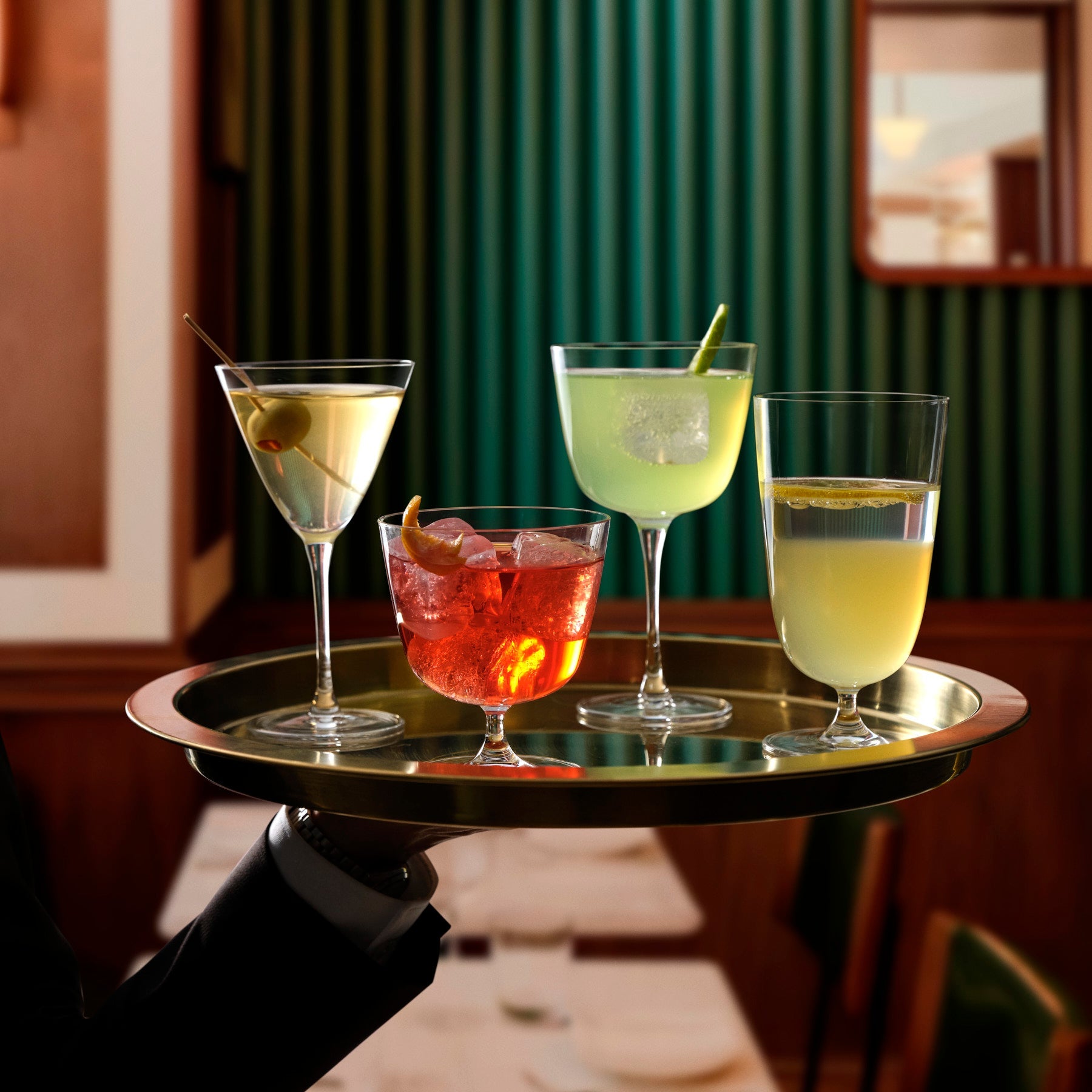 Bar/Giani Cocktail Glass - Long Stem | Clear Crystal | Set of 2