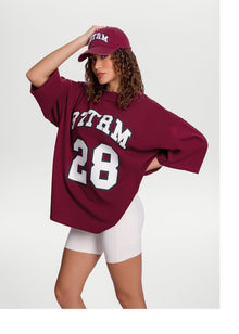 Better League Oversized Tee | Burgundy