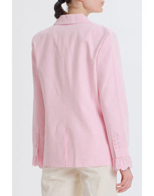 Blazer with Eyelet Cuffs | Pink