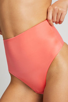 Glace High-Waist Thong | Coral