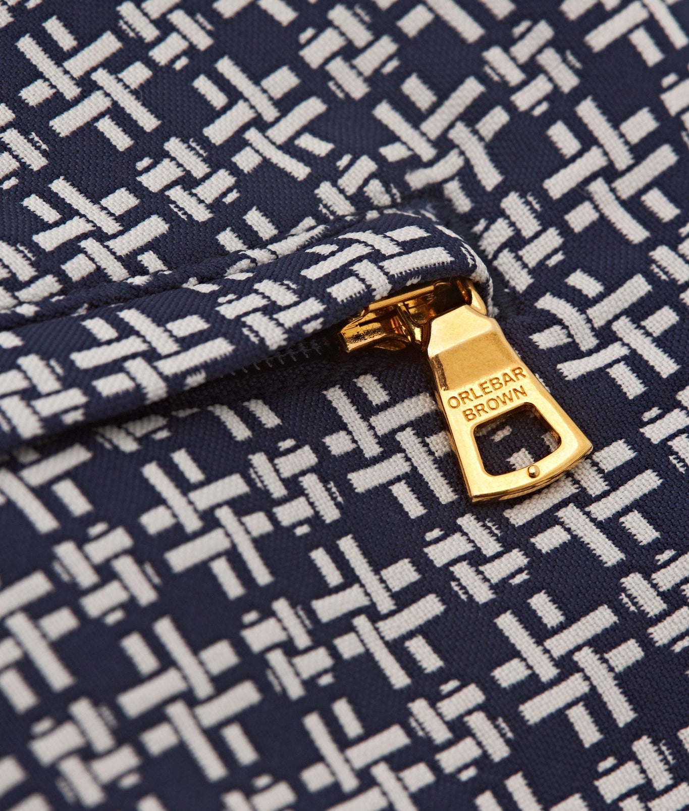 Bulldog 007 Geometric Jacquard Mid-Length Swim Shorts | Midnight Navy/White Sand