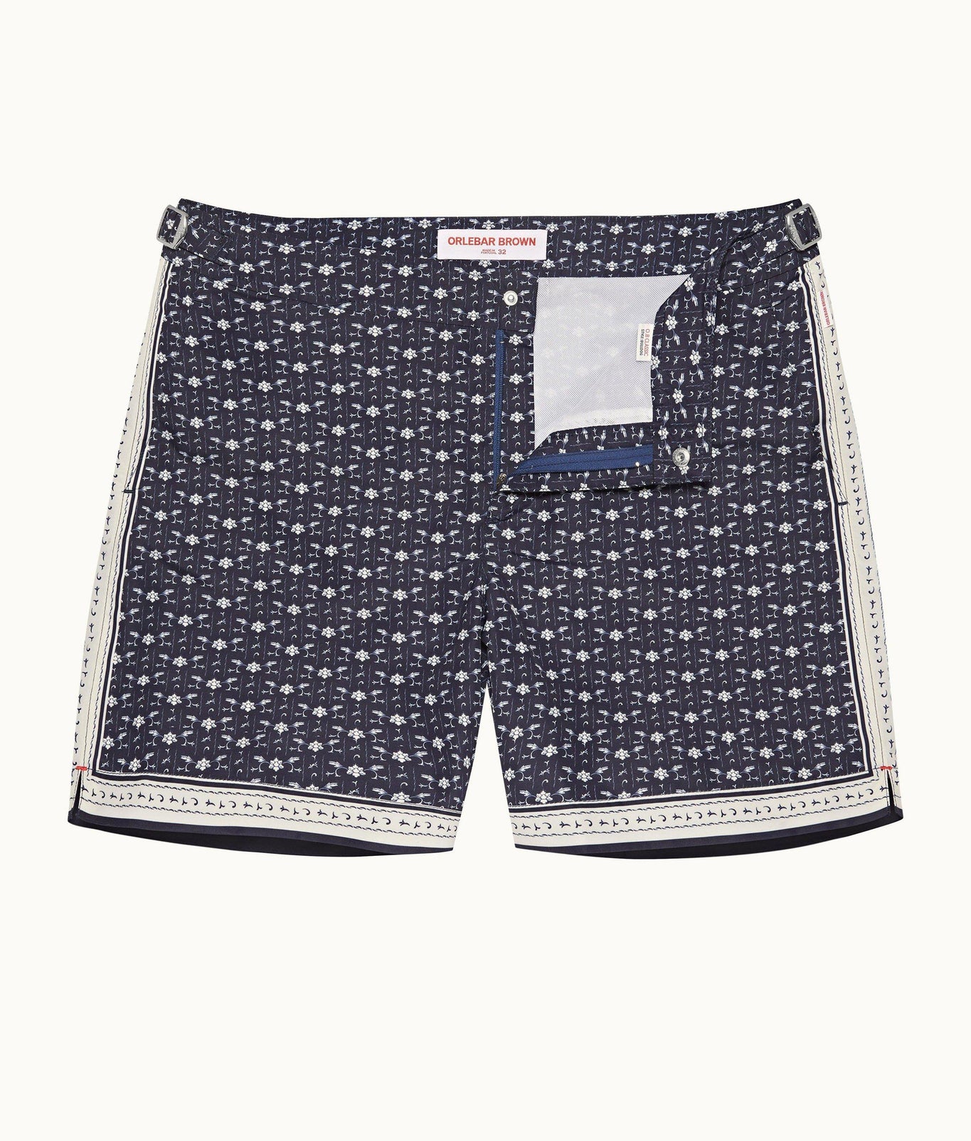 Bulldog Bandana Mid-Length Swim Shorts | Dark Sapphire/Sea Mist