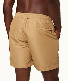 Bulldog Drawcord Mid-Length Drawcord Swim Shorts | Biscuit