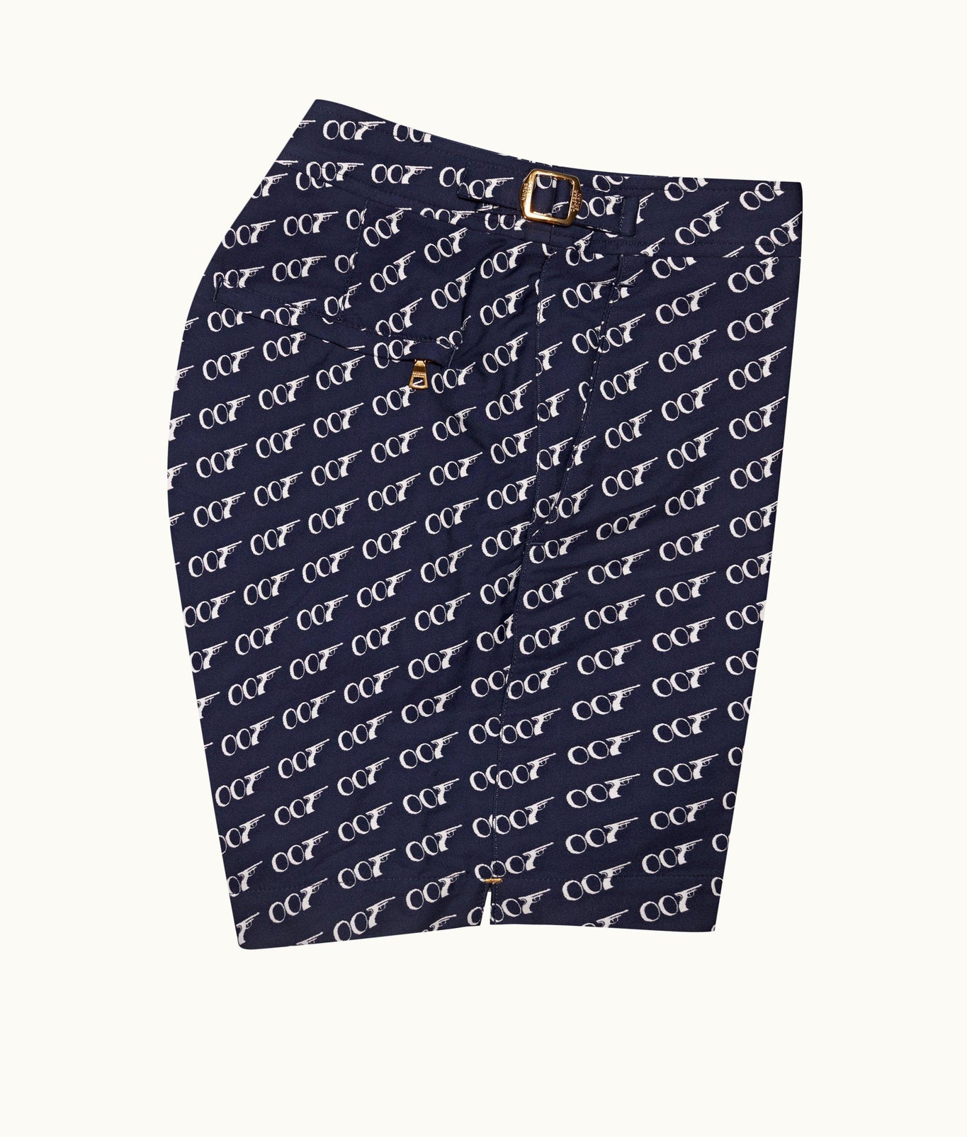 Bulldog Geometric Jacquard Mid-Length Swim Shorts | 007/Midnight Navy