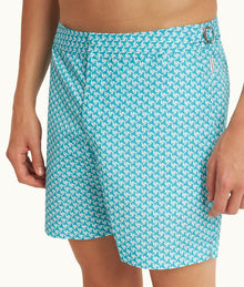 Bulldog Gyre Mid-Length Swim Shorts | Crystal Sea