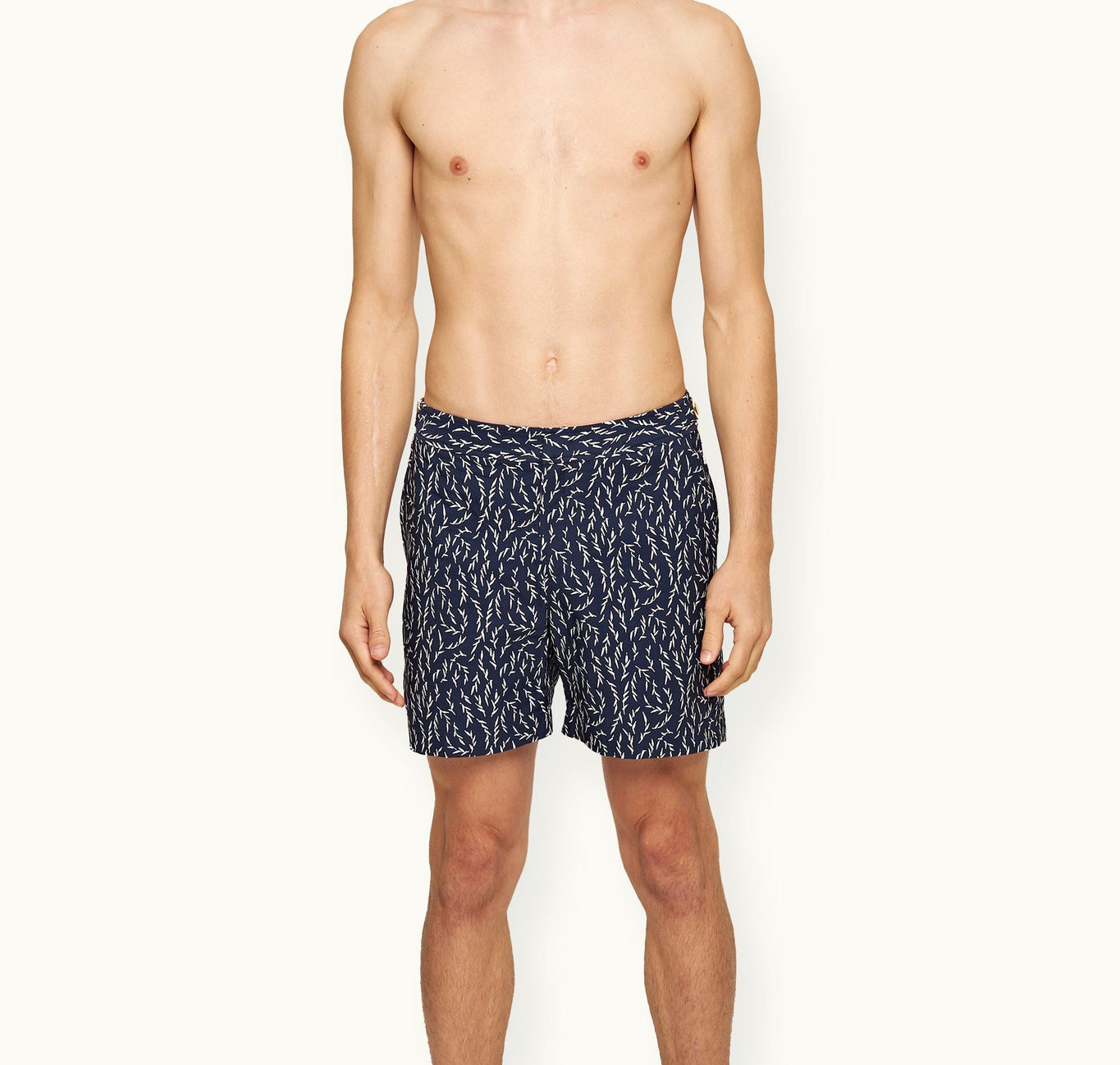 Bulldog Jacquard Sedge Jacquard Mid-Length Swim Shorts | Night Iris