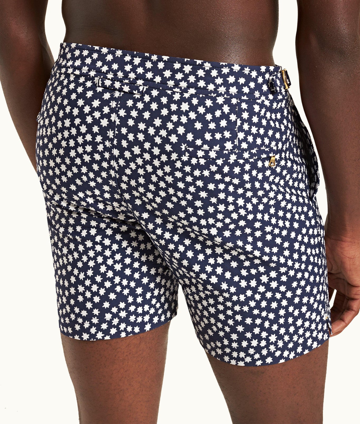 Bulldog Jacquard Star Jacquard Mid-Length Swim Shorts | Night Iris