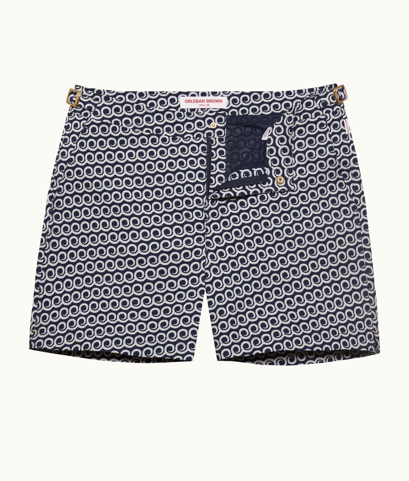 Bulldog Lacuna Jacquard Mid-Length Swim Shorts | Midnight Navy