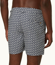 Bulldog Lacuna Jacquard Mid-Length Swim Shorts | Midnight Navy