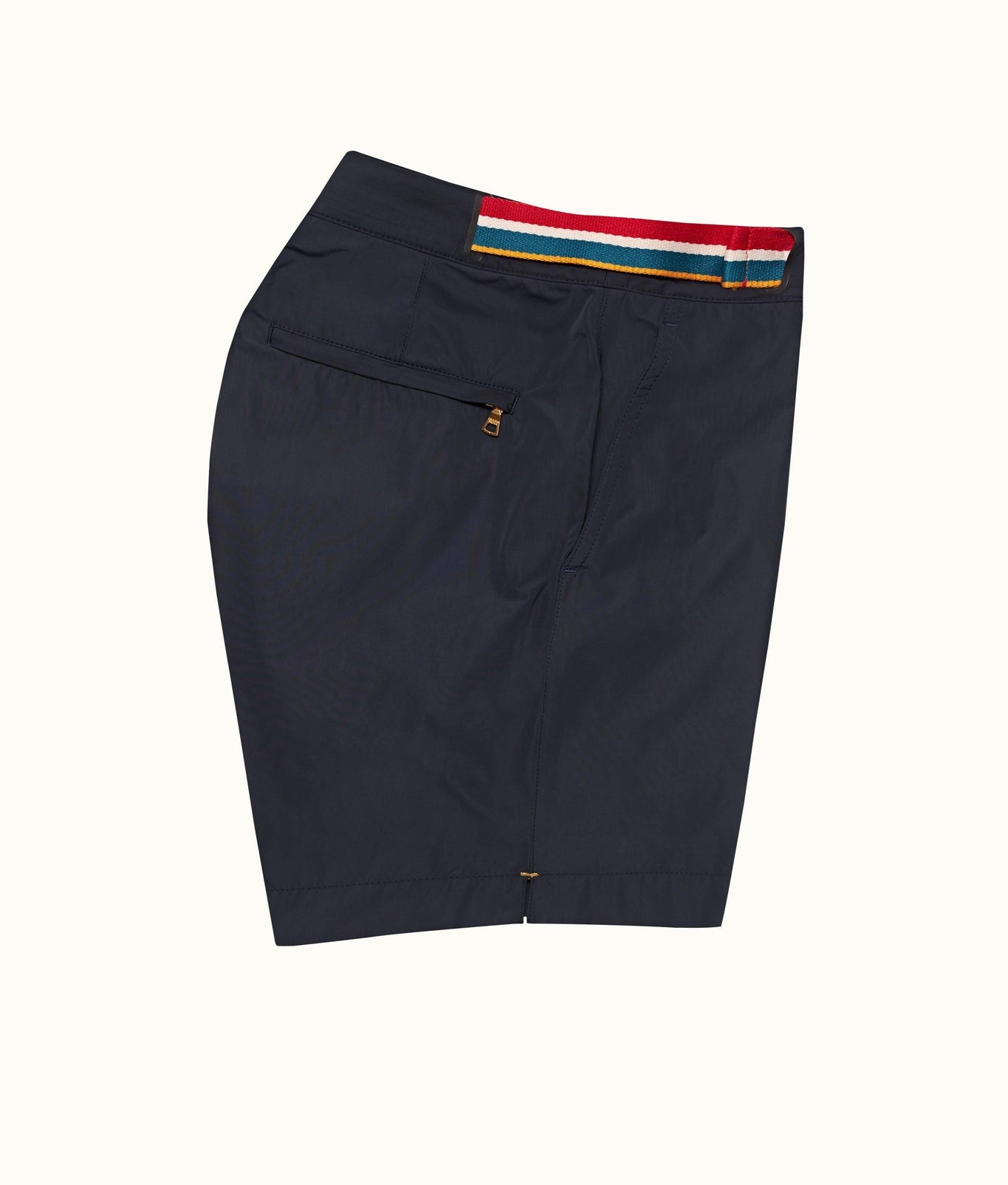 Bulldog O.B Stripe Belt Mid-Length Swim Shorts | Night Iris