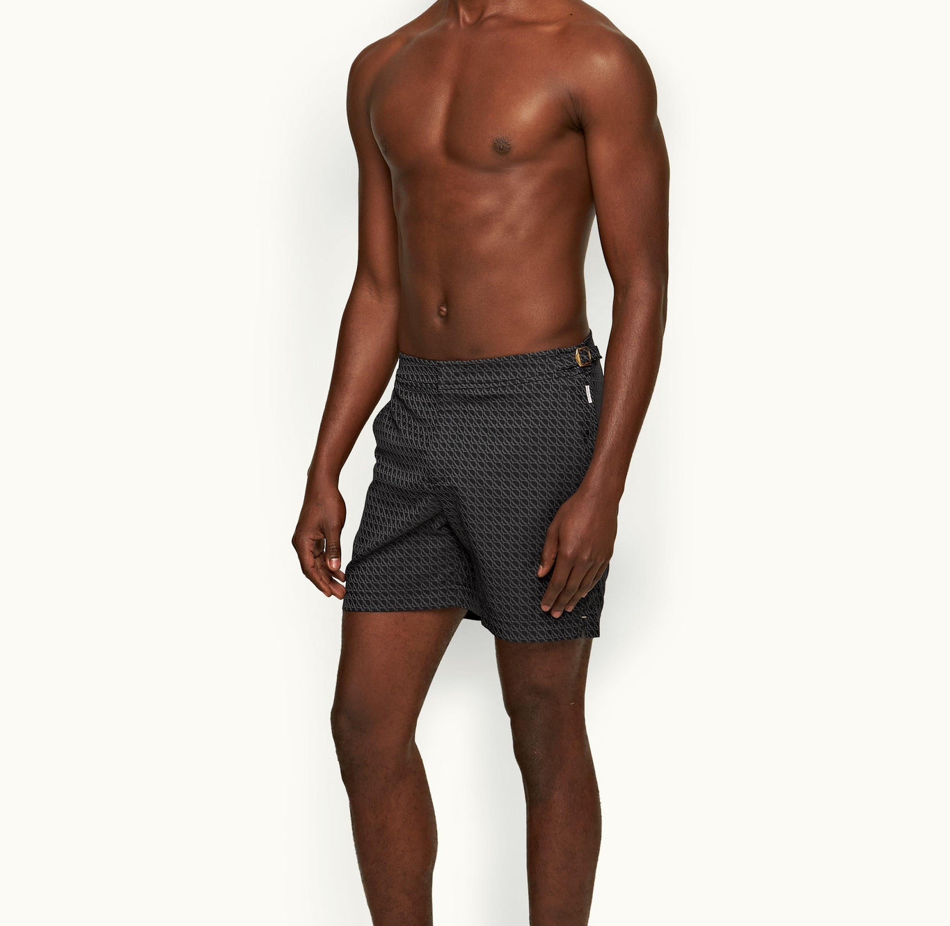 Bulldog Orbit Jacquard Mid-Length Swim Shorts | Piranha Grey