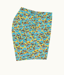 Bulldog Petal Print Mid-Length Swim Shorts | Lemon Meringue