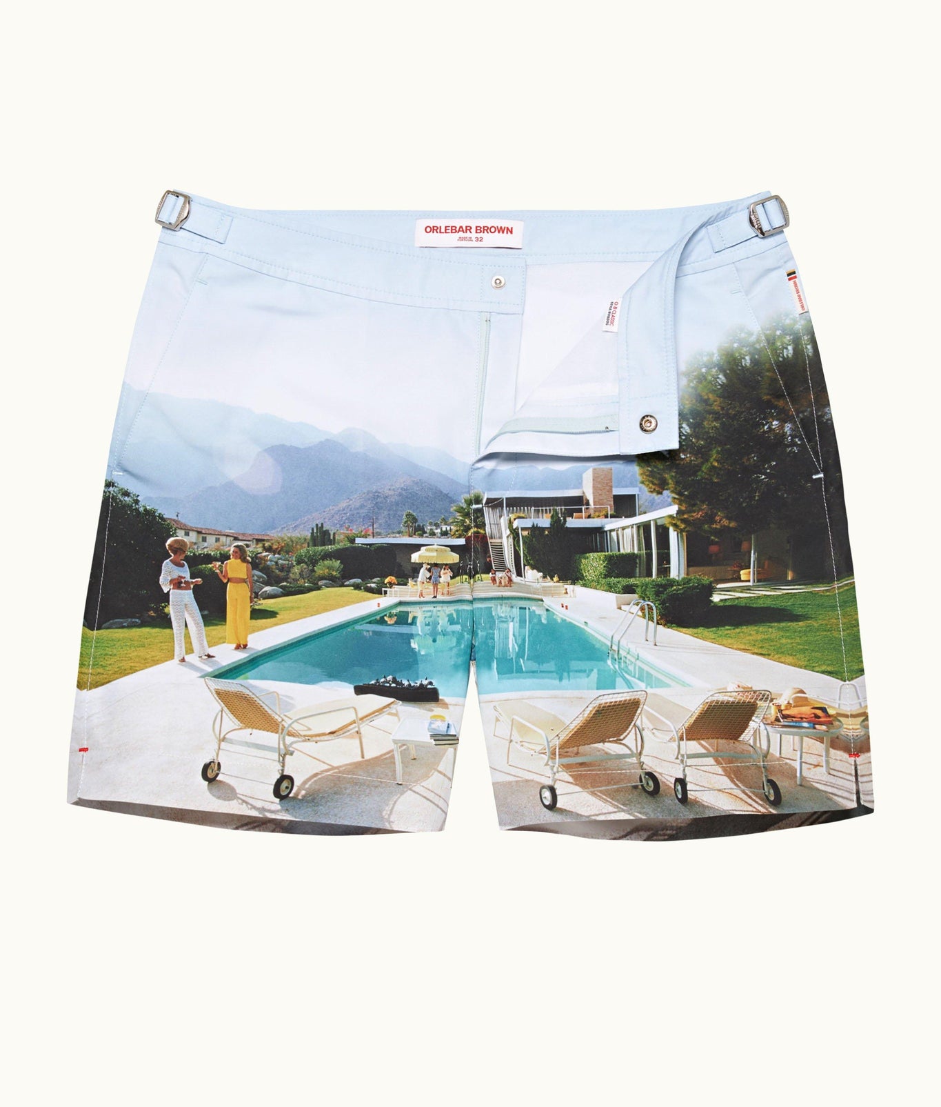 Bulldog Photographic Print Mid-Length Swim Shorts Woven | Kaufmann Cocktail