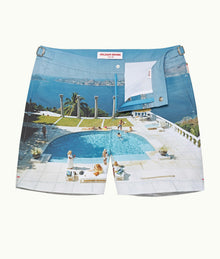 Bulldog Photographic Print Mid-Length Swim Shorts Woven | Pacifico