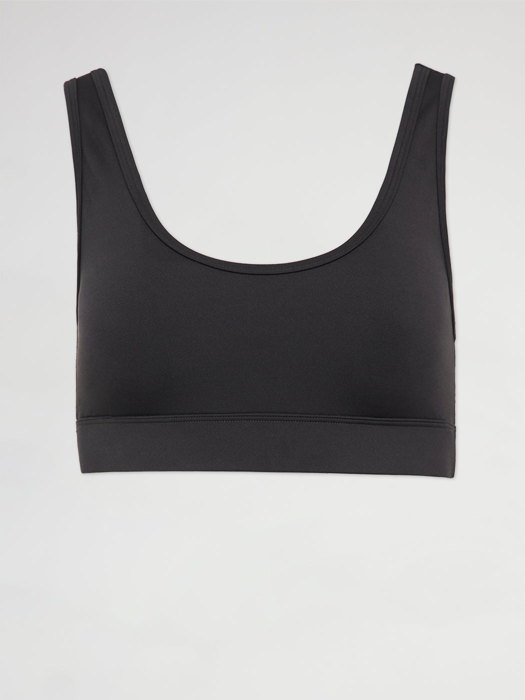 Cut Out Scoop Bra in Diamond Compression | Black