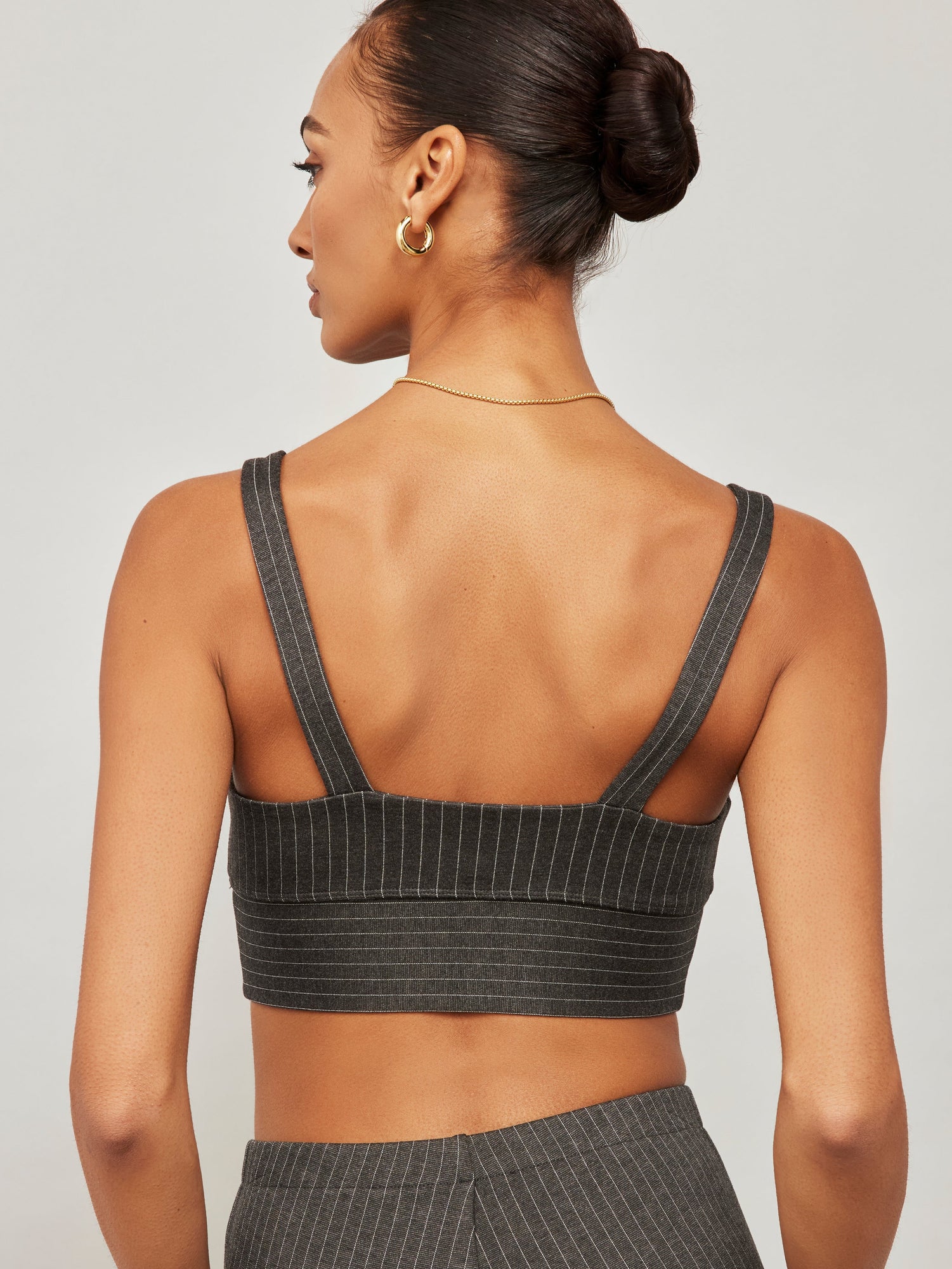 Pinstripe Bra | Black Pinstripe