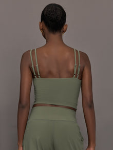 V-Neck Tank in Melt | Moss