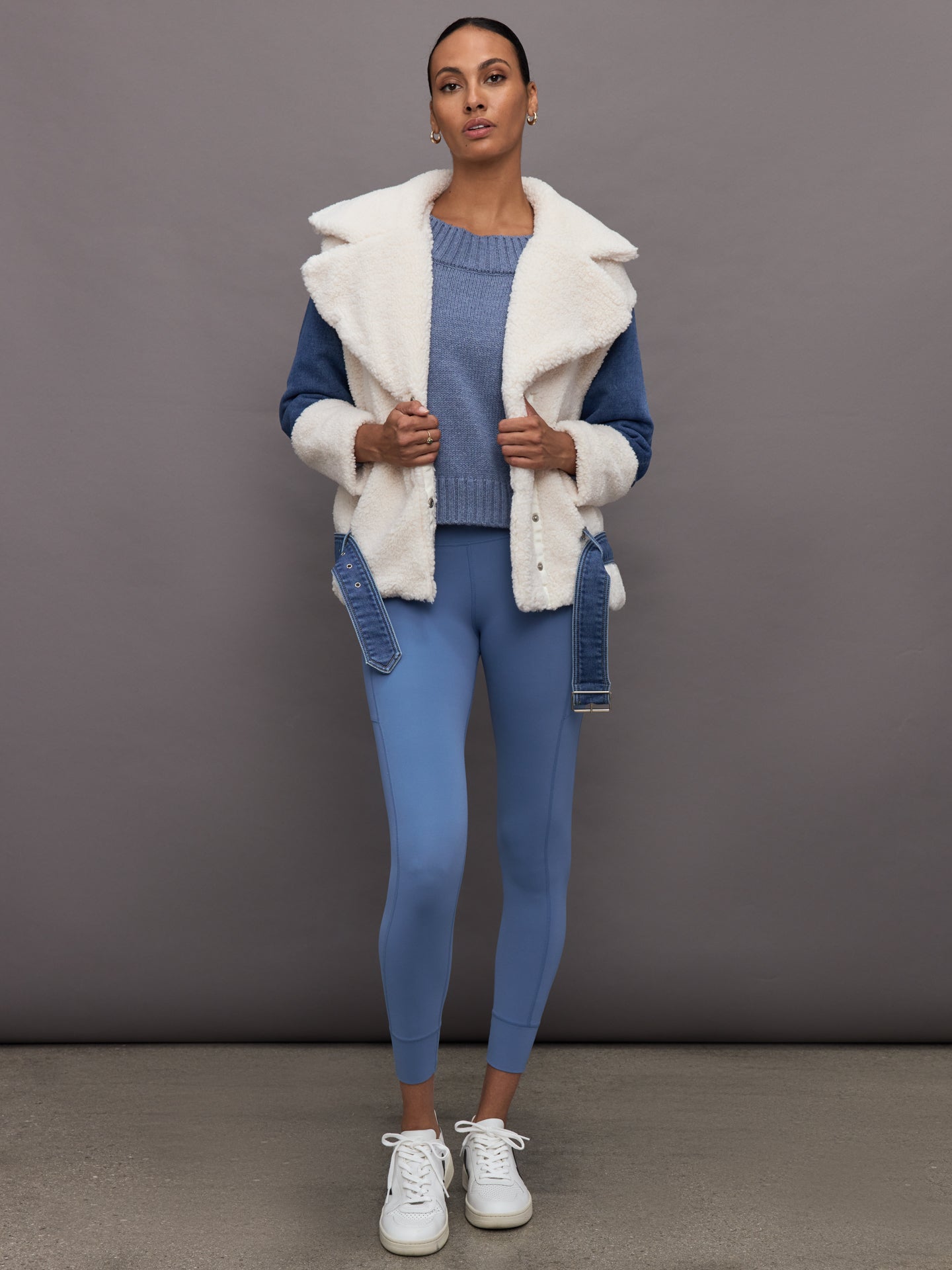 Carbon38 | Sherpa Denim Jacket | Natural / Medium Wash