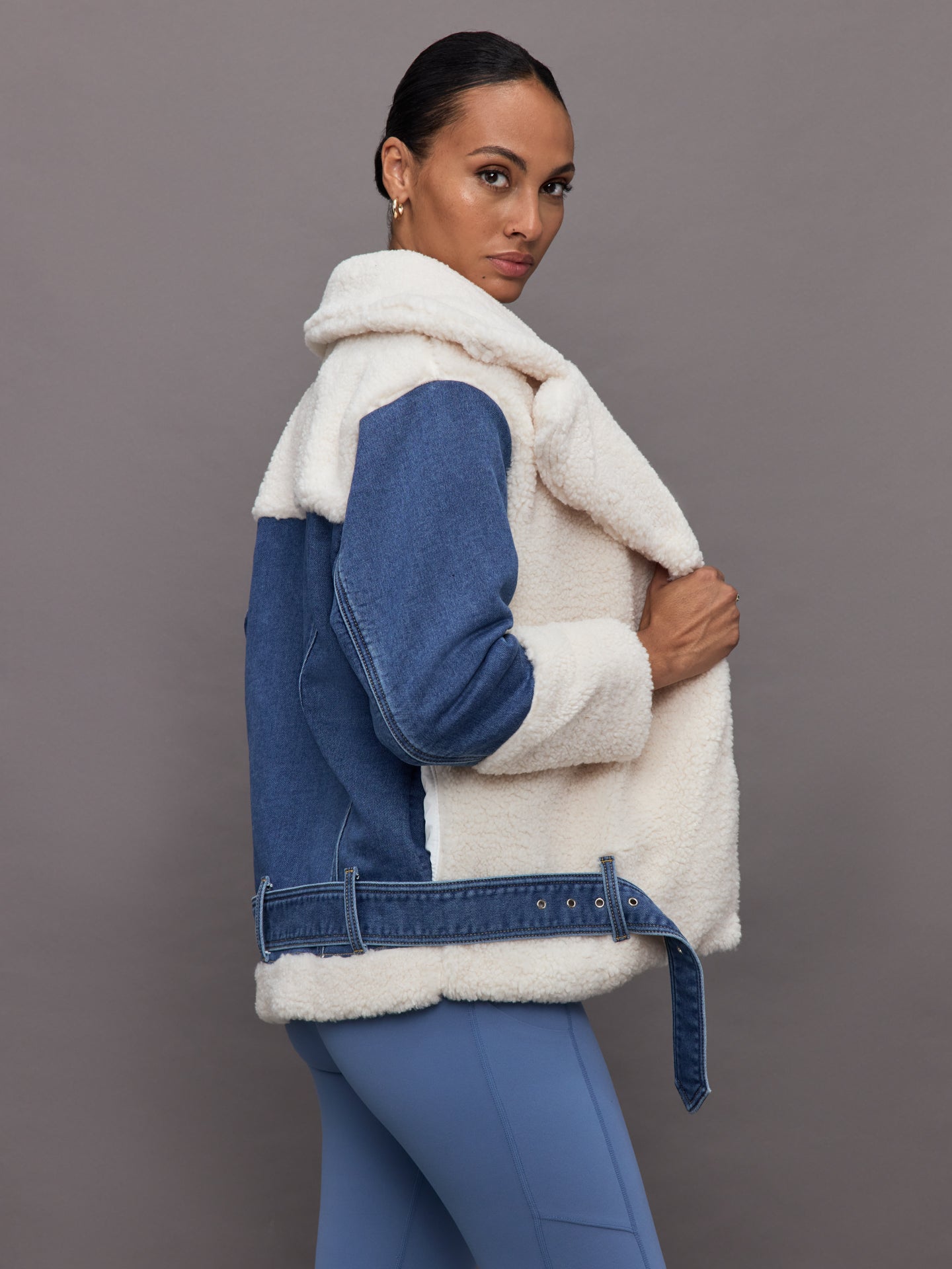 Carbon38 | Sherpa Denim Jacket | Natural / Medium Wash