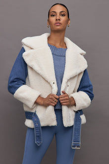 Carbon38 | Sherpa Denim Jacket | Natural / Medium Wash