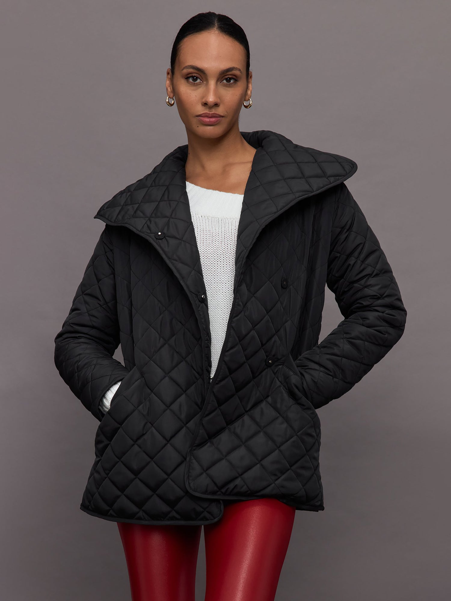 Carbon38 | Quilted Coat | Black