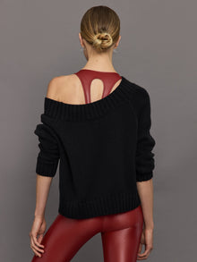 Carbon38 | Slouchy Off Shoulder Sweater | Black