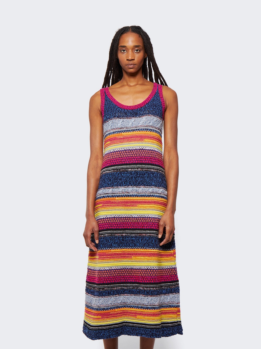 Women | Chloé | Striped Knitted Midi Dress | Multicolor