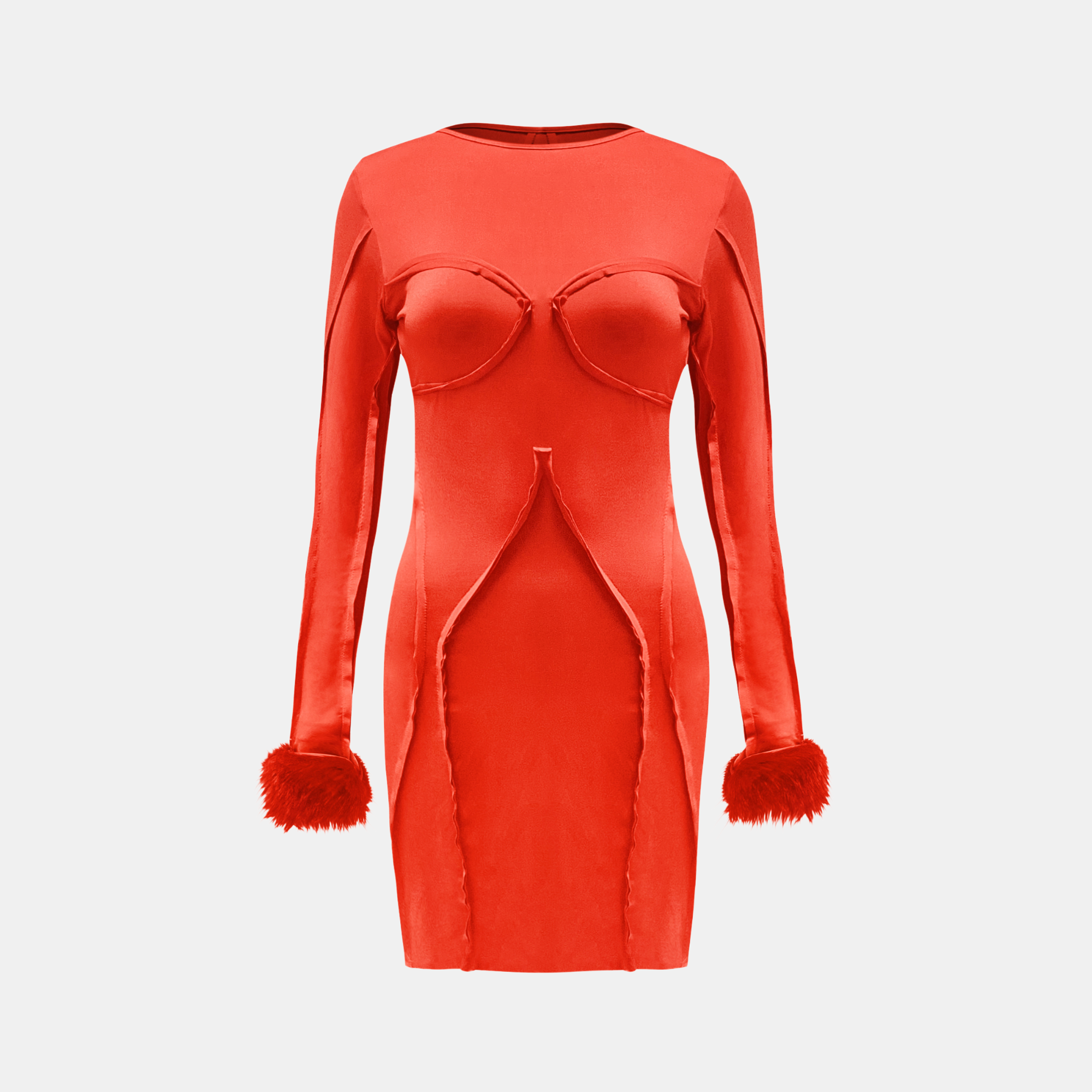 OW Collection Ciara Mini Dress | Red