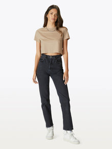 Womens | Almost Friday Cropped Tee - Classic-Fit PYCA Pro | Coast