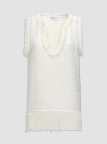 Comporta Fringe Top | White
