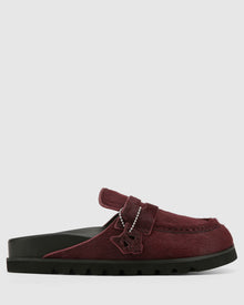 Womens | Cordless Pony Mule | Wine