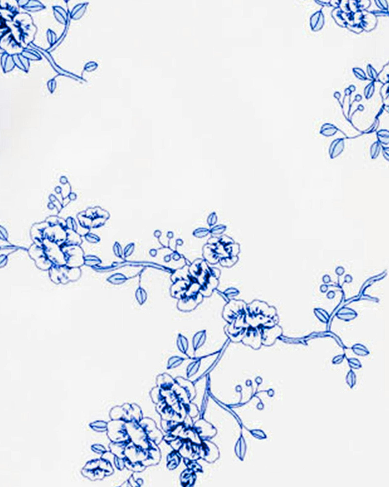 Kid's Twill Robe in Gardens of Giverny in Indigo Floral#Color_Indigo Floral