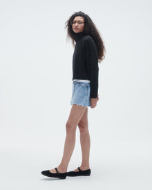 Womens | Cropped Turtleneck | Charcoal