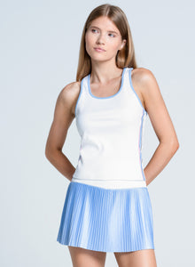 Got The Blues Rib Tank | White