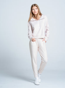 Renew Heather 1/4 Zip Long Sleeve | Beige