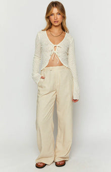 Cabo Linen Blend Pants | Cream