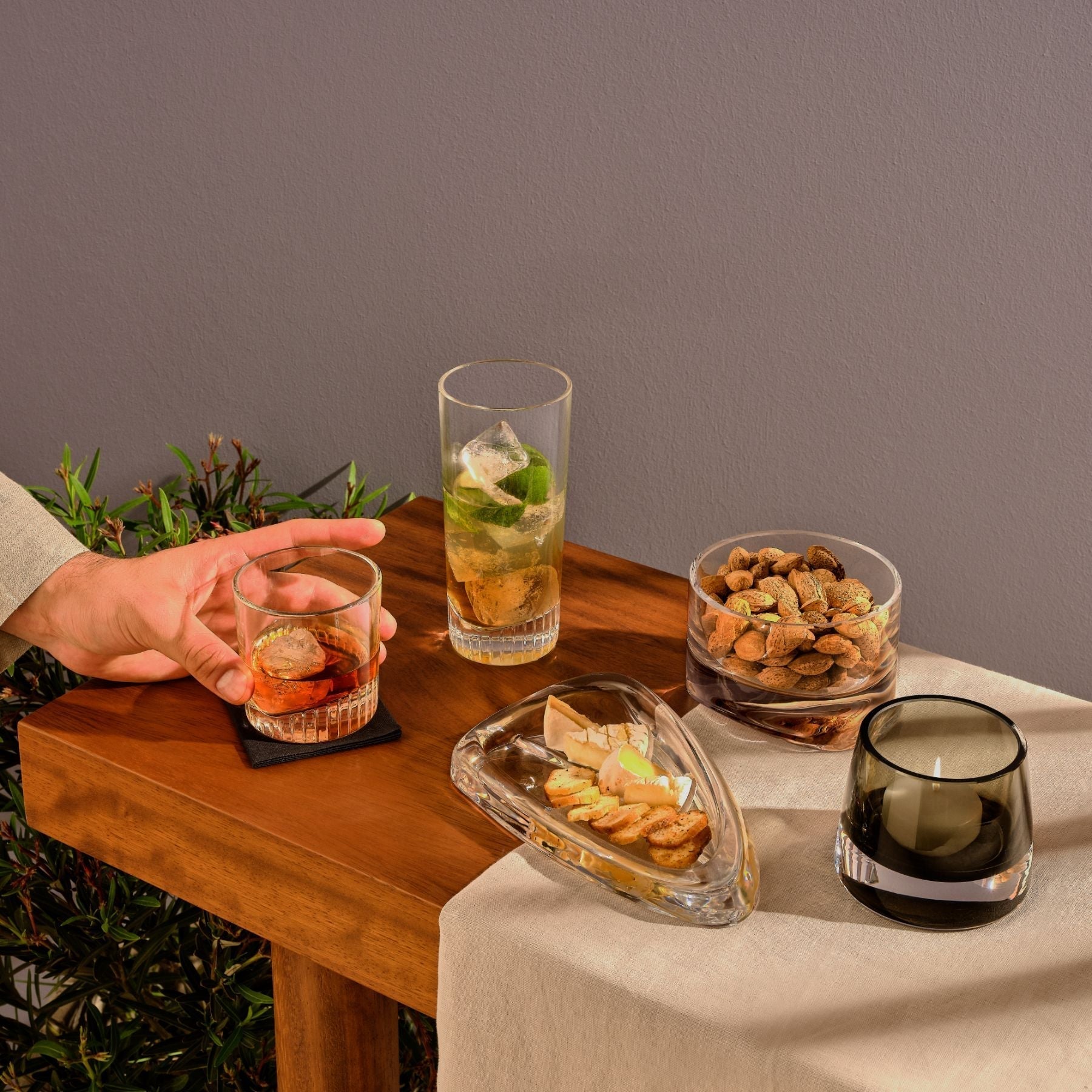 Caldera Whisky Glasses - 11 Oz | Clear Crystal | Set of 4