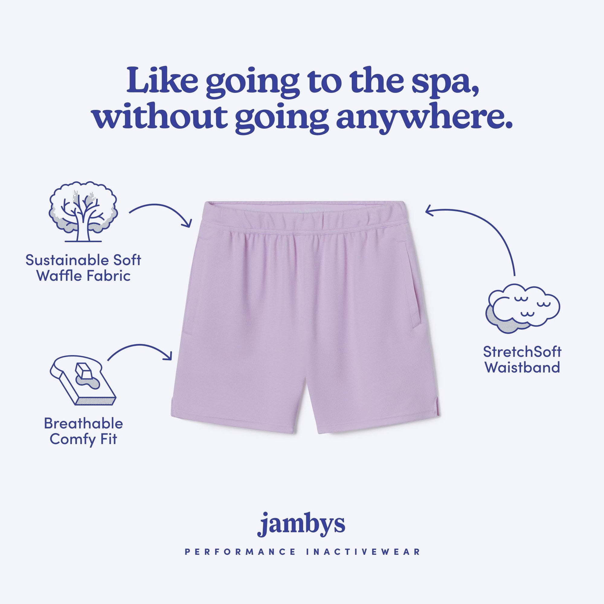 Modal Waffle Spa Short | Lavender