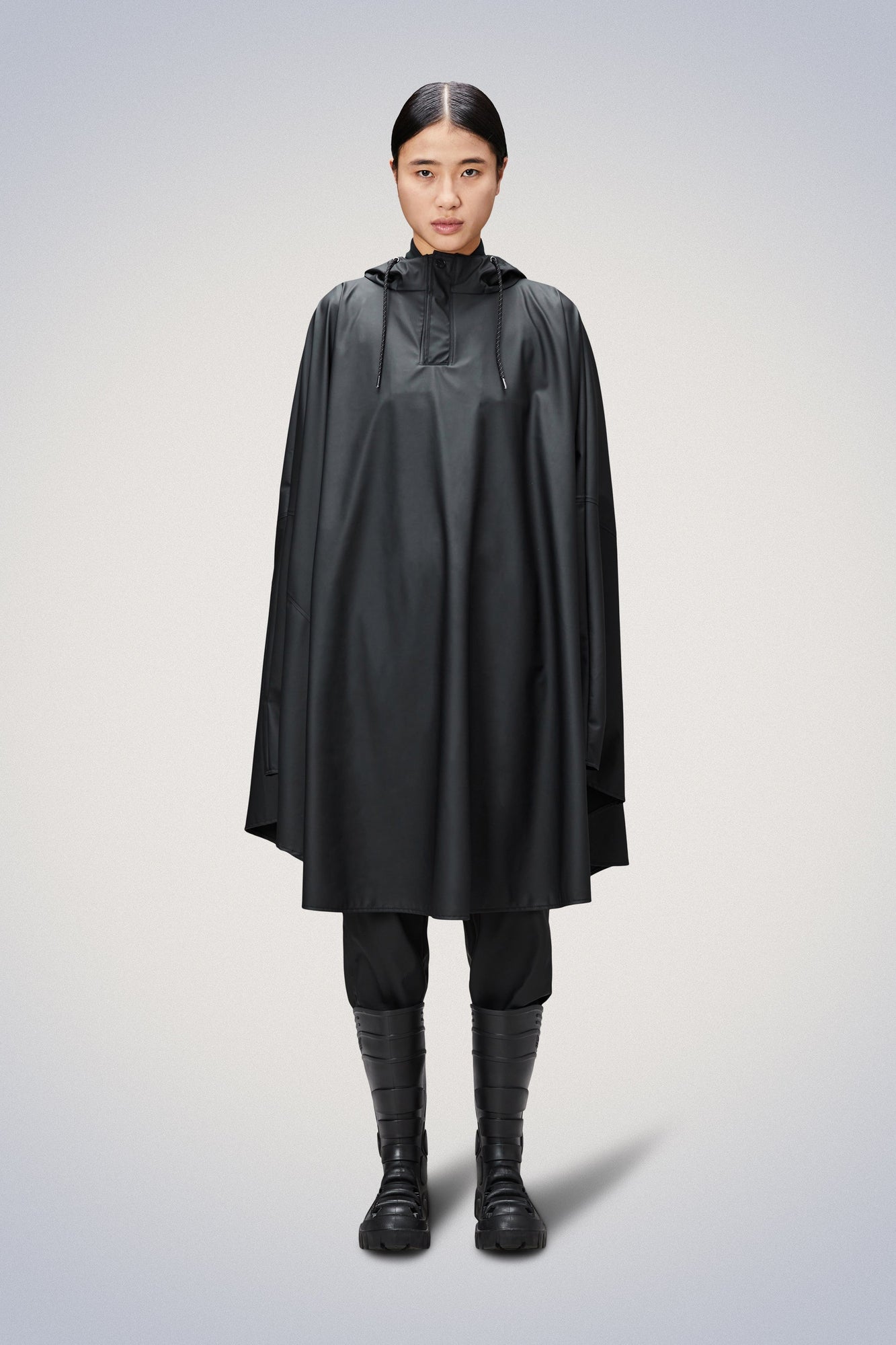 Womens | Cape | Black Grain