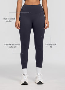 High-Waisted Stretch Performance Leggings | Charcoal