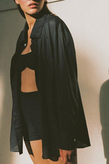 Boyfriend Button Down Shirt | Charcoal