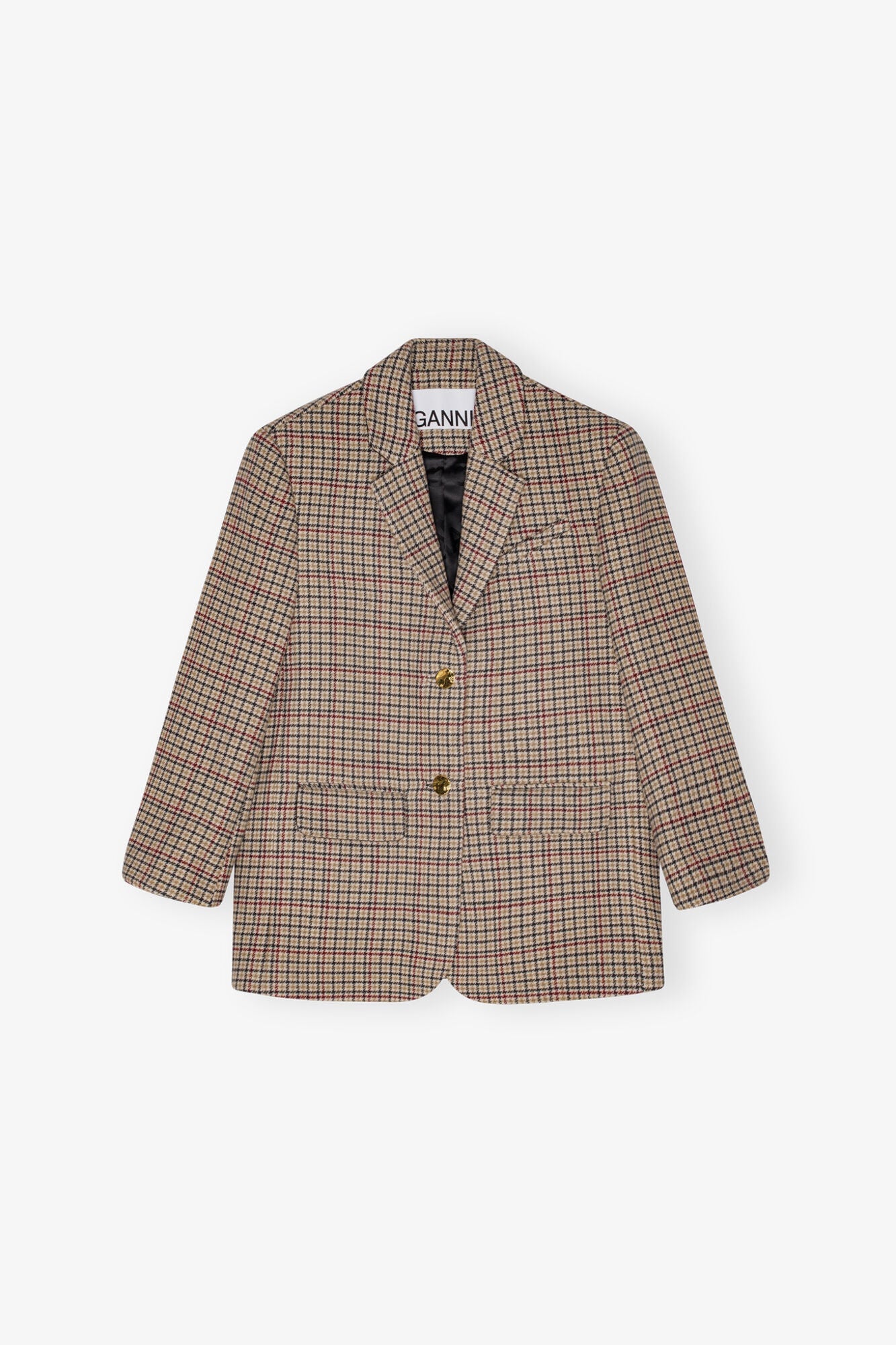 Check Boxy Blazer | Tiger's Eye