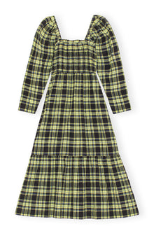 Checkered Seersucker Maxi Dress | Check Elfin Yellow
