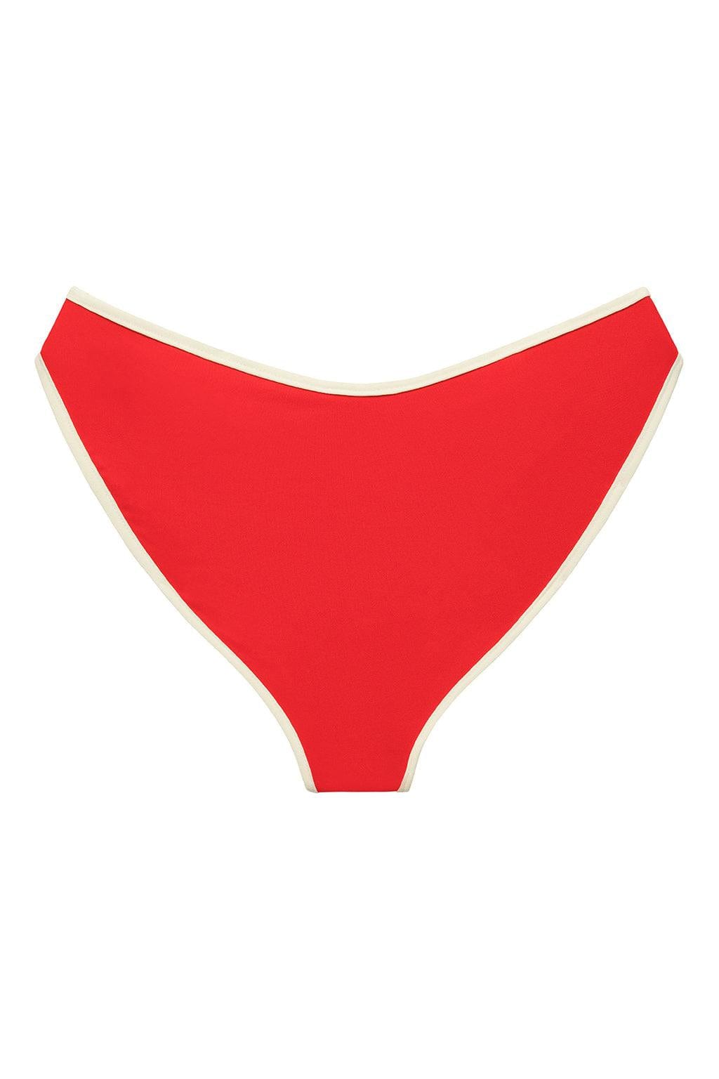 Added Coverage Lulu Bikini Bottom | Cherry Cream Binded