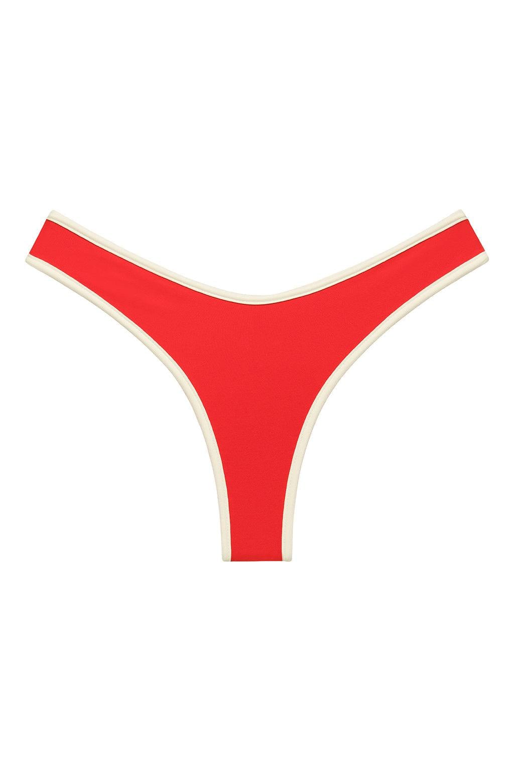 Added Coverage Lulu Bikini Bottom | Cherry Cream Binded