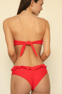 Nu-Micro Ruffle Bikini Bottom | Cherry