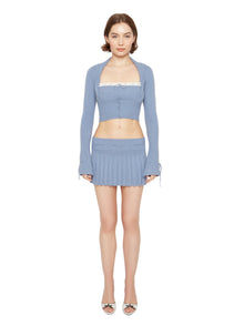 Womens | Cielo Rib Knit Top | Denim Blue