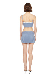 Womens | Cielo Pleated Mini Skirt | Denim Blue