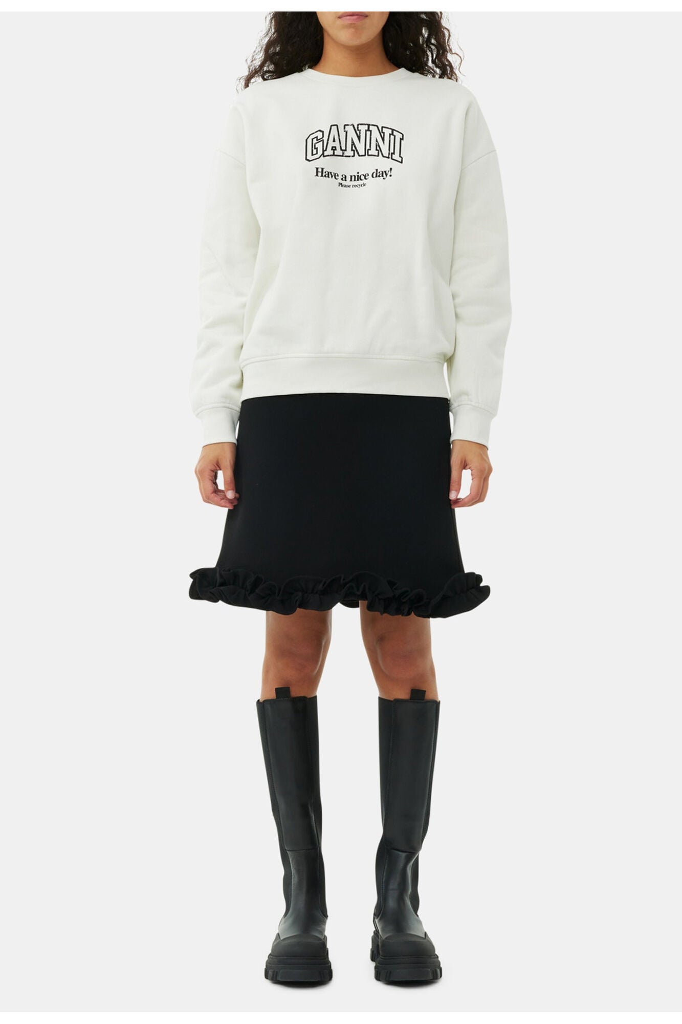 Cleated High Chelsea Boots in | Black