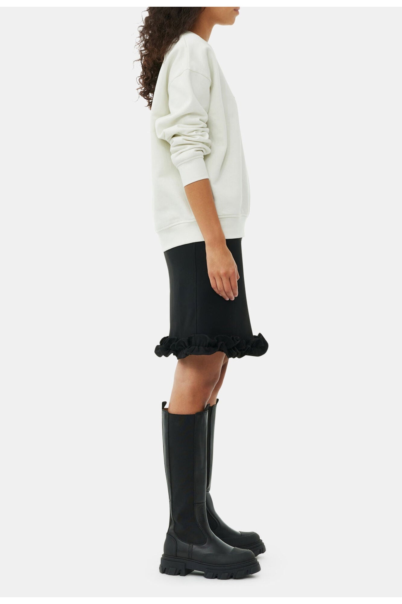 Cleated High Chelsea Boots in | Black